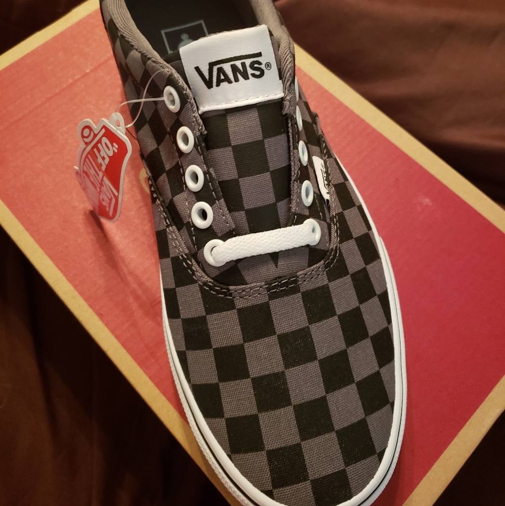 Van's Doheny black and gray checkered